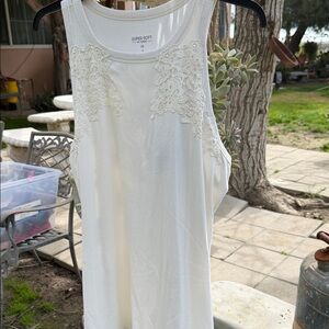 Torrid Cream Ribbed Tank Top